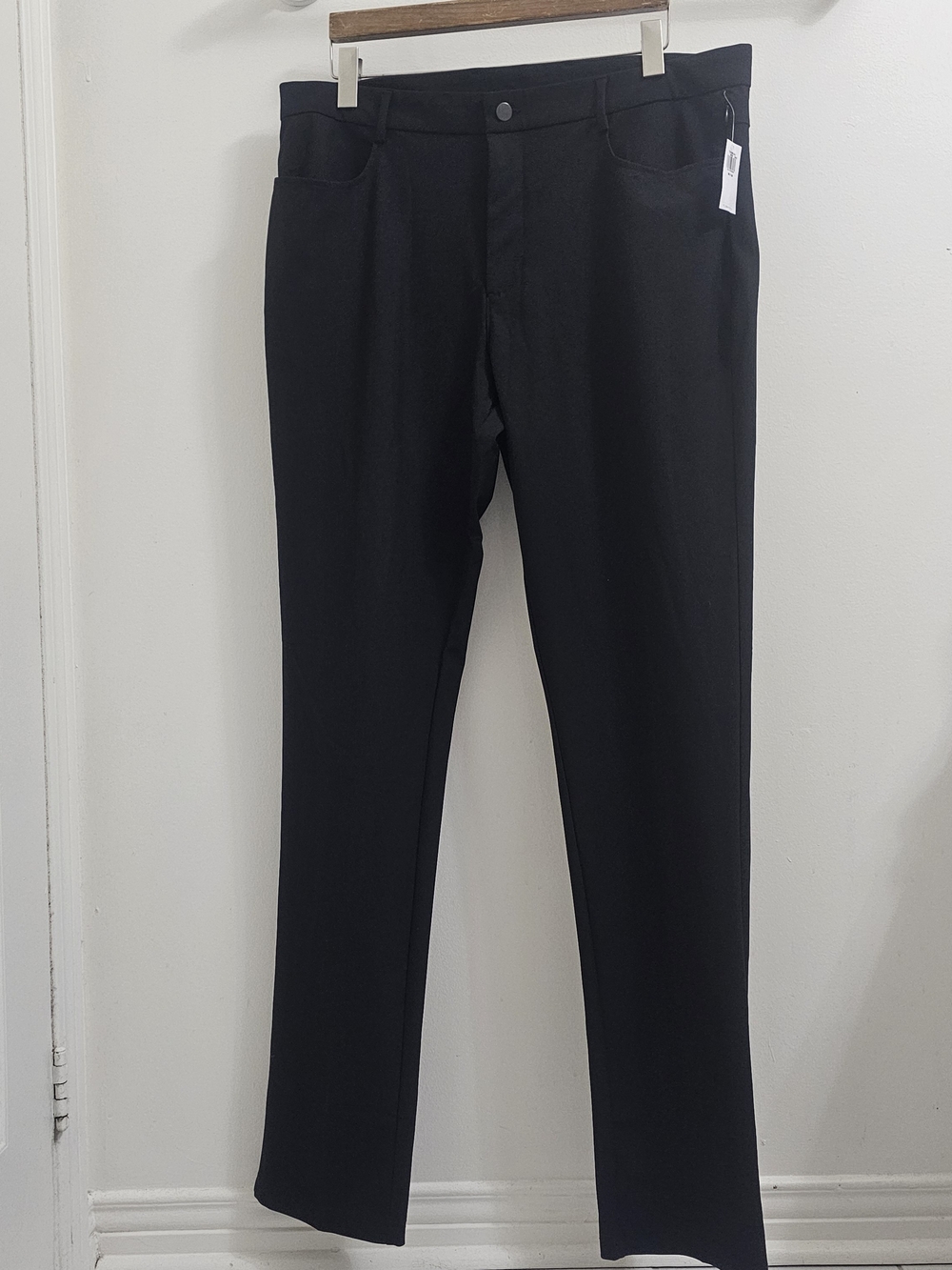 NWT Big & Tall Black Dress Pants, Tech Hybrid, Slim 4 Way Stretch, Tall Size 36"